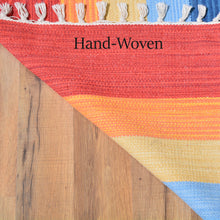 Load image into Gallery viewer, Hand-Woven Handmade Flatweave Cotton Reversible Rug (Size 5.0 X 7.8) Brral-3759