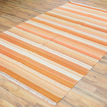 Load image into Gallery viewer, Hand-Woven Handmade Striped Kilim Flatweave Wool Rug (Size 5.1 X 8.1) Brral-3810