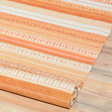 Load image into Gallery viewer, Hand-Woven Handmade Striped Kilim Flatweave Wool Rug (Size 5.1 X 8.1) Brral-3810