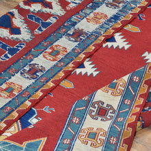 Load image into Gallery viewer, Hand-Woven Soumak Afghan Tribal Wool Handmade Rug (Size 5.8 X 8.9) Cwral-4131