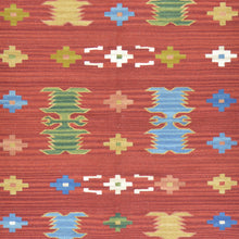 Load image into Gallery viewer, Hand-Woven Reversible Turkish Design Handmade Kilim Wool Rug (Size 5.5 X 7.6) Brral-4146