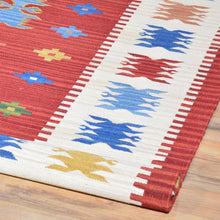Load image into Gallery viewer, Hand-Woven Reversible Turkish Design Handmade Kilim Wool Rug (Size 5.5 X 7.6) Brral-4146