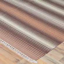 Load image into Gallery viewer, Hand-Woven Handmade Striped Kilim Flatweave Wool Rug (Size 5.5 X 7.9) Cwral-4173