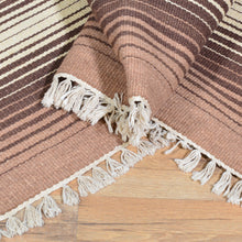 Load image into Gallery viewer, Hand-Woven Handmade Striped Kilim Flatweave Wool Rug (Size 5.5 X 7.9) Cwral-4173
