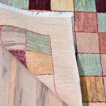 Load image into Gallery viewer, Hand-Knotted Oriental Peshawar Gabbeh Checker Design Wool Rug (Size 2.3 X 4.11) Brral-441
