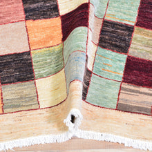 Load image into Gallery viewer, Hand-Knotted Oriental Peshawar Gabbeh Checker Design Wool Rug (Size 2.3 X 4.11) Brral-441