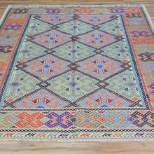 Load image into Gallery viewer, Soumak Tribal Olami Handmade Oriental Wool Rug (Size 5.6 X 7.10) Brral-5559