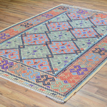 Load image into Gallery viewer, Soumak Tribal Olami Handmade Oriental Wool Rug (Size 5.6 X 7.10) Brral-5559