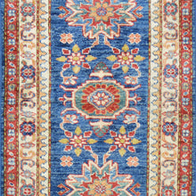 Load image into Gallery viewer, Hand-Knotted Super Kazak Design Handmade Wool Rug (Size 2.0 X 6.1) Cwral-6096
