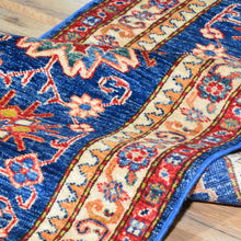 Load image into Gallery viewer, Hand-Knotted Super Kazak Design Handmade Wool Rug (Size 2.0 X 6.1) Cwral-6096