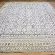 Load image into Gallery viewer, Hand-Woven Miamna Reversible Kilim Wool Afghan Rug (Size 8.9 X 11.4) Cwral-6765