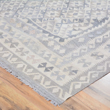 Load image into Gallery viewer, Hand-Woven Miamna Reversible Kilim Wool Afghan Rug (Size 8.9 X 11.4) Cwral-6765
