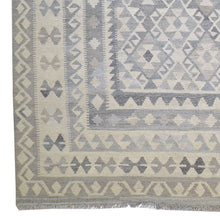 Load image into Gallery viewer, Hand-Woven Miamna Reversible Kilim Wool Afghan Rug (Size 8.9 X 11.4) Cwral-6765