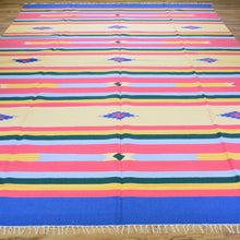 Load image into Gallery viewer, Tribal Handmade Southwestern Style Cotton Rug (Size 8.8 X 12.1) Cwral-6873