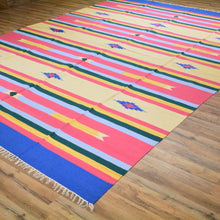 Load image into Gallery viewer, Tribal Handmade Southwestern Style Cotton Rug (Size 8.8 X 12.1) Cwral-6873
