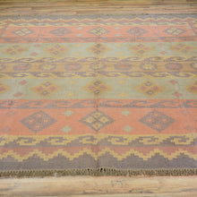 Load image into Gallery viewer, Hand-Woven Reversible Southwestern Style Handmade Wool Rug (Size 8.1 X 8 .6 ) Cwral-6921