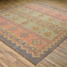 Load image into Gallery viewer, Hand-Woven Reversible Southwestern Style Handmade Wool Rug (Size 8.1 X 8 .6 ) Cwral-6921
