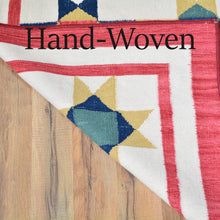 Load image into Gallery viewer, Hand-Woven Southwestern Design Handmade Flatweave Wool Rug (Size 7.11 x 11.7) Cwral-6957