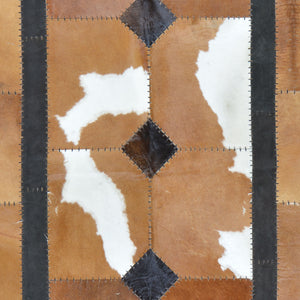 Turkish Cowhide Patchwork Hand Stitched Rug (Size 5.6 X 7.9) Cwral-7176
