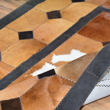 Load image into Gallery viewer, Turkish Cowhide Patchwork Hand Stitched Rug (Size 5.6 X 7.9) Cwral-7176