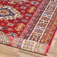 Load image into Gallery viewer, Hand-Knotted Fine Oriental Super Kazak Design Wool Rug (Size 4.0 X 6.0) Cwral-7239