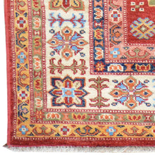 Load image into Gallery viewer, Hand-Knotted Fine Oriental Super Kazak Design Wool Rug (Size 4.0 X 6.0) Cwral-7239