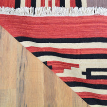 Load image into Gallery viewer, Hand-Woven Flatweave Geometric Design Kilim Wool Rug (Size 5.7 X 7.3) Cwral-7338