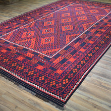 Load image into Gallery viewer, Hand-Woven Tribal Afghan Kilim Reversible Wool Rug (Size 8.3 X 14.6) Cwral-7569