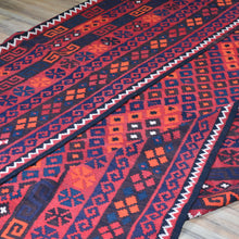 Load image into Gallery viewer, Hand-Woven Tribal Afghan Kilim Reversible Wool Rug (Size 8.3 X 14.6) Cwral-7569