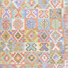 Load image into Gallery viewer, Hand-Woven Geometric Design Oversize Kilim Wool Rug (Size 9.7 X 16.3) Cwral-7575