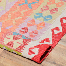 Load image into Gallery viewer, Hand-Woven Geometric Design Kilim Aghan Wool Rug (Size 10.4 X 12.5) Cwral-7578