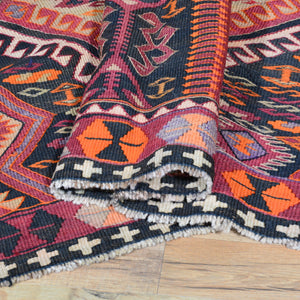Hand-Woven Vintage Turkish Kilim Handmade Wool Rug (Size 6.1 X 15.4) Cwral-7581