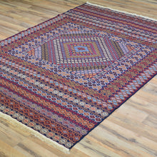 Load image into Gallery viewer, Soumak Fine Tribal Traditional Handmade Wool Rug (Size 4.4 X 6.2) Cwral-7698