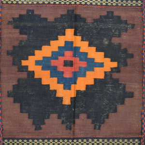 Hand-Woven Flat-weave Tribal Kilim Wool Rug (Size 3.11 X 4.2) Cwral-7713