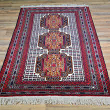 Load image into Gallery viewer, Hand-Knotted Afghan Tribal Baluch Wool Handmade Rug (Size 2.9 X 4.10) Cwral-7776