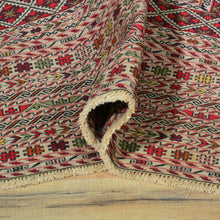Load image into Gallery viewer, Flatweave Soumak Fine Tribal Maleeki Handmade Wool Rug (Size 3.0 X 4.10) Cwral-7839