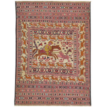 Load image into Gallery viewer, Flatweave Soumak Fine Tribal Maleeki Handmade Wool Rug (Size 3.2 X 4.3) Cwral-7845