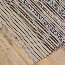 Load image into Gallery viewer, Hand-Woven Tribal lagharee Soumack Striped Design Wool Rug (Size 3.2 X 4.10) Cwral-7851