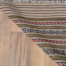 Load image into Gallery viewer, Hand-Woven Tribal lagharee Soumack Striped Design Wool Rug (Size 3.2 X 4.10) Cwral-7851