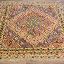 Load image into Gallery viewer, Afghan Tribal Multiple Weave Handmade Geometric Design Wool Rug (Size 3.9 X 4.4 ) Cwral-7905