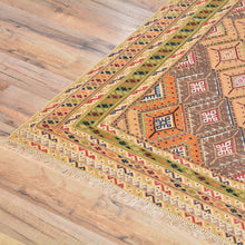 Load image into Gallery viewer, Afghan Tribal Multiple Weave Handmade Geometric Design Wool Rug (Size 3.9 X 4.4 ) Cwral-7905