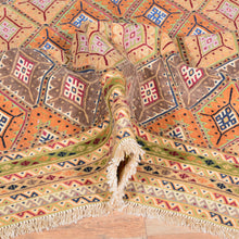 Load image into Gallery viewer, Afghan Tribal Multiple Weave Handmade Geometric Design Wool Rug (Size 3.9 X 4.4 ) Cwral-7905