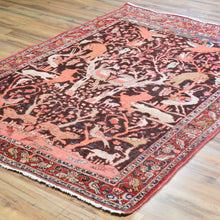 Load image into Gallery viewer, Hand-Knotted Persian Tribal Pictorial Design Wool Rug (Size 4.4 X 6.4) Cwral-7929