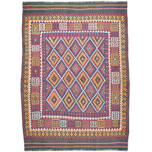 Load image into Gallery viewer, Hand-Woven Geometric Design Flat-Weave Wool Rug (Size 7.3 X 9.10) Cwral-8220