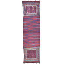 Load image into Gallery viewer, Hand-Woven Afghan Tribal Runner Kilim 100% Wool Rug (Size 3.1 X 11.1) Cwral-8235