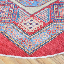 Load image into Gallery viewer, Hand-Knotted Round Caucasian Design Kazak Wool Rug (Size 6.0 X 6.0) Cwral-846