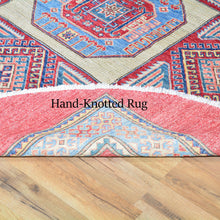 Load image into Gallery viewer, Hand-Knotted Round Caucasian Design Kazak Wool Rug (Size 6.0 X 6.0) Cwral-846