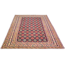 Load image into Gallery viewer, Afghan Tribal Mashwani Handmade Geometric Design Wool Rug (Size 4.8 X 5.10) Cwral-8574