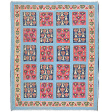 Load image into Gallery viewer, Hand-Woven Persian Sennah Kilim Geometric Design Wool Rug (Size 4.0 X 4.11) Cwral-8592