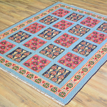 Load image into Gallery viewer, Hand-Woven Persian Sennah Kilim Geometric Design Wool Rug (Size 4.0 X 4.11) Cwral-8592